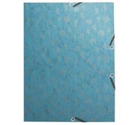Exacompta - Ref. 55450E - Paquete de 4 camisas elásticas Neo Deco - bolsillos con 3 solapas - en tarjeta brillante de 400 g/m2 - Medidas 24 x 32 cm para documentos en formato A4 - Colores surtidos