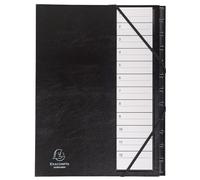Exacompta - Ref 625665E - Archivo multiparte Harmonika - Tamaño de 235 x 335 mm, apto para almacenar documentos A4, tablero de prensado original de 300 g/m², lomo ampliable, 12 secciones