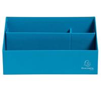 Exacompta Ref.67957D TEKSTO - Clasificador vertical (3 compartimentos, 250 x 100 x 140 mm, compatible con sobres formato DL y C6, color turquesa