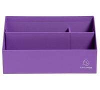Exacompta Ref.67958D TEKSTO - Clasificador vertical (3 compartimentos, 250 x 100 x 140 mm, compatible con sobres DL y C6, color morado