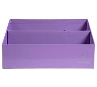 EXACOMPTA Ref.67964D - Clasificador Vertical y portacartas de 3 Compartimentos de cartón Acuarel, Dimensiones 250 x 100 x 140 mm, Compatible con Sobres DL y C6, Color Morado