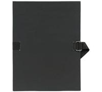 Exacompta - Ref. 721E - Cartón de 10 carpetas con respaldo extensible de papel de tela de color - Respaldo extensible hasta 13 cm - Cierre con correa - Tamaño de 24 x 32 cm - para tamaño A4 - Color