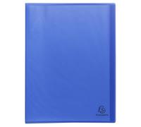 Exacompta - Ref. 78552E - Paquete de 5 fundas Opak recicladas, 50 fundas granuladas, 100 vistas, para tamaño A4, tapa blanda de PP 4/10ª semiopaca, azul claro