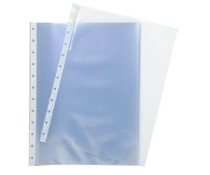 Exacompta - Ref. 86134E - Caja de 10 recambios de 10 fundas de cristal translúcido de alta calidad para protectores de documentos extraíbles con anillas Exactive - para tamaño A4