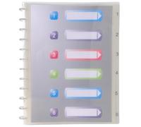 Exacompta - Ref. 86320E - Cartón de 4 protectores de documentos extraíbles con anillas - 30 fundas de cristal liso - Separadores rígidos impresos desmontables - Cubierta de polipro rígida - Color