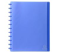 Exacompta - Ref. 86352E - Cartón de 4 protectores de documentos extraíbles con 30 fundas granuladas desmontables - 60 vistas - para A4 - Tamaño 24,5 x 31 cm - Tapa dura translúcida - color azul