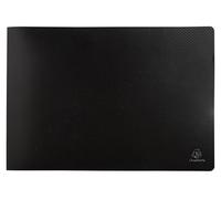 Exacompta - Ref. 86530E OPAK - Cartón de 5 protectores de documentos (20 fundas de cristal liso), 40 vistas, tamaño A3, 32 x 48 cm, tapa de polipro semirrígido, color negro
