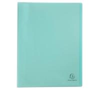 Exacompta - Ref. 88473E - Cartón de 10 protectores de documentos Chromaline Pastel - 40 fundas de cristal liso - 80 vistas - para A4 - Dim 24 x 32 cm - Cubierta de polipro reciclado translúcido verde