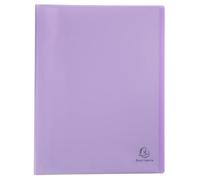 Exacompta - Ref. 88475E - Cartón de 10 protectores de documentos Chromaline Pastel - 40 fundas de cristal liso - 80 vistas - para A4 - Dim 24 x 32 cm - Cubierta de polipro reciclado translúcido morado