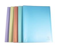 Exacompta - Ref. 88570E - Paquete de 5 protectores de documentos Chromaline Pastel - 50 fundas de cristal - 100 vistas - para A4 - Dim 24 x 32 cm - Cubierta de polipro reciclado translúcido - 5
