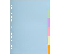 Exacompta, separadores de cartulina pastel, 170g, 6 compartimentos, formato A4, surtido. Modelo 1606E