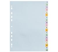 Exacompta, separadores impresos con alfabeto, 20 unidades, 20 compartimentos, formato A4+, surtido, modelo 2621E