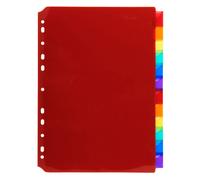 Exacompta, separadores transparentes de polipropileno, formato A4, 10 unidades, colores variados, surtido de 12 unidades, referencia 3912E