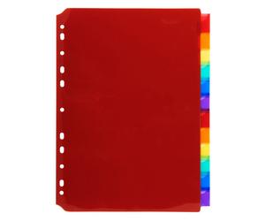 Exacompta, separadores transparentes de polipropileno, formato A4, 10 unidades, colores variados, surtido de 12 unidades, referencia 3912E
