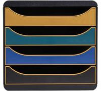 Exacompta, sistema de archivado Big Box con 4 cajones, diseño Neo Deco, surtido. Modelo: 310505D
