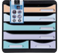 Exacompta, sistema de archivado Big Box Maxi, con 6 cajones de diferentes colores. Modelo: 3127296D