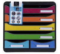 Exacompta, sistema de archivado Big Box Maxi, con 6 cajones, diseño Arlequin, modelo 312798D