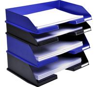 Exacompta, sistema de archivado "Briefablage Combo Maxi", formato A4+, orientación horizontal, para oficina, color azul noche, referencia 112104D