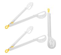 EXAOMBLE 3 Piezas Pinza para Huevos de Buffet, Pinza para Alimentos de Plástico Blanco, Diseño Antiadherente, Uso Multifuncional, para Cocinas Ocupadas y Buffets