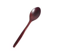 EXAOMBLE 5 Piezas Cuchara de Madera Cuchara de Mango Largo de 18cm, Mango Curvo, Madera, Ligera, Resistente, Superficie Lisa, para Cocina, Restaurante y Hogar