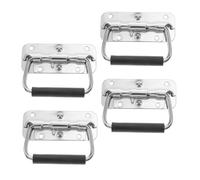 EXAOMBLE Asas Plegables de Acero Inoxidable para Cajas de Herramientas, Mango de Resorte Multiuso y Portátil para Maletas y Equipos Industriales, Pack de 4