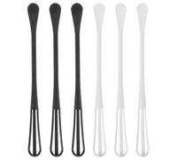 EXAOMBLE Batidor de Mano Manual 6 Piezas para Batir Huevos y Masa, Resistente de Pp, Adecuado para Restaurantes y Pastelerías, Compacto y Portátil Reutilizable