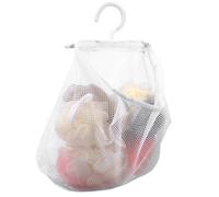 EXAOMBLE Bolsa de Malla Transpirable 34.7X27.6 CM Gancho Resistente para Colgar Pinzas de Ropa, Organizador Multifuncional para Baño y Cocina