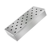 EXAOMBLE Caja de Acero Inoxidable para Ahumar Compatible Astillas de Madera y Carbón, Adecuado para Barbacoa y Parrilla, Liberación de Humo para Bacon y Queso