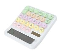 EXAOMBLE Calculadora Mecánica de Escritorio Color Claro para Oficina y Estudiantes Teclado Grande de Plástico Diseño Moderno y Experiencia Visual Clara