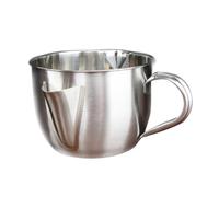EXAOMBLE Colador de Aceite de Cocina de Acero Inoxidable 1000ml Filtro y Recipiente para Reciclar Aceite y Separar Grasa Hogar