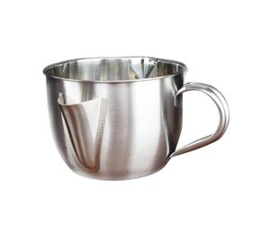 EXAOMBLE Colador de Aceite de Cocina de Acero Inoxidable 1000ml Filtro y Recipiente para Reciclar Aceite y Separar Grasa Hogar
