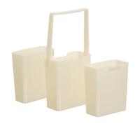 EXAOMBLE Cubo de Agua para Pintar Asa Portátil, 2 Piezas, Recipiente Pequeño para Limpiar Pinceles de Pintura al Óleo y Acuarela Diseño Desmontable y Triple Compartimento