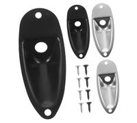 EXAOMBLE Juego de 4 Placas de Conexión Metálicas para Guitarra Eléctrica con Tornillos, Resistentes Rebabas, Accesorios Esenciales para Guitarra Eléctrica