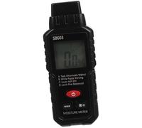 EXAOMBLE Medidor Plástico Ligero de Humedad Pantalla Digital Portátil y Retroiluminación Basado en Principio de Resistencia Eléctrica para Madera y Paredes para Carpintería y Subpisos