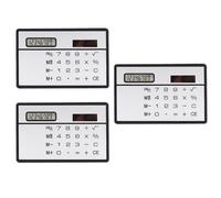 EXAOMBLE Mini Calculadora Solar Portátil de Plástico Negra Pantalla Táctil Ligera para Uso en Casa y Escuela, Diseño Compacto y Funcional