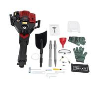 Excavadora multifunción de gasolina 3 en 1 con cincel puntiagudo, cincel plano y pala, motor de 2 tiempos de 52 cc 1900 W, energía de impacto 20-55J para raíces y zanjas de hormigón, martillo manual