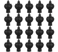 EXCEART 20 Piezas Tapa del Extremo Barra Cortina, Remate Decorativo para Barra de Cortina, 26-28mm, Acrílico, Negro, Ajuste Seguro, Protección Fiable, Fácil Instalación, para Hogar