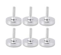 EXCEART 6 Piezas Niveladores de Muebles Tornillos, Niveladores de Pies de Ajuste, Acero y Nylon, Plata, Antideslizantes, Antiarañazos y Reductores de Ruido, Hogar