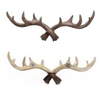 EXCEART Percha Decorativa de Resina Forma de Cuerno de Ciervo | Estilo Americano Vintage, Marrón, para Abrigo y Toallas, Decoración Rústica para Dormitorio y Recibidor Estilo Aleatorio