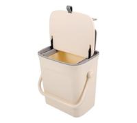 EXCEART PP Cubo de Basura para Coche Blanco, Tapa y Tira Colgante | Asiento Trasero y Reposacabezas, Acceso Fácil en Viajes, Ahorro de Espacio, Uso Familiar
