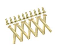 EXCEART Remaches para eje de abanico plegable y tuercas de acero inoxidable dorado 10 juegos ligeros para reparación de ventilador de mano y bricolaje