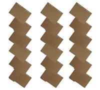 EXCEART Separadores de Páginas de Hojas Sueltas de Papel Kraft Color Caqui, 18 Piezas Resistentes y Convenientes para Organizar Carpetas Tamaño A5