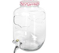 Excellent Houseware Tarro con grifo 4 litros Tapa de cuadros