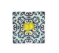 Excelsa Amalfi - Juego de 6 platos de cerámica con motivo decorativo mediterráneo, 18 x 18 cm