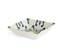 Excelsa Amalfi - Juego de 6 platos hondos de cerámica, 17 x 17 cm, diseño mediterráneo azul y amarillo