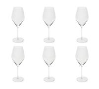 Excelsa Asti - Juego de 6 copas de vino, transparentes, cristal soplado, capacidad 470 ml.