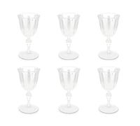 Excelsa Country Set 6 copas transparentes, plástico reutilizable, capacidad 250 ml.