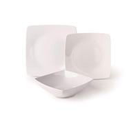 Excelsa Cuadro Servicio Platos 18 Piezas Cerámica, Blanco