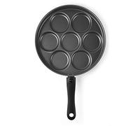 Excelsa Disco Cook - Sartén con 7 compartimentos para tortitas/crepes, antiadherente, diámetro: 28 cm, aluminio