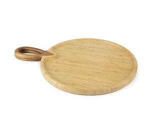 Excelsa Eco Living - Tabla de cortar redonda, bambú y acacia, diámetro 30 EU